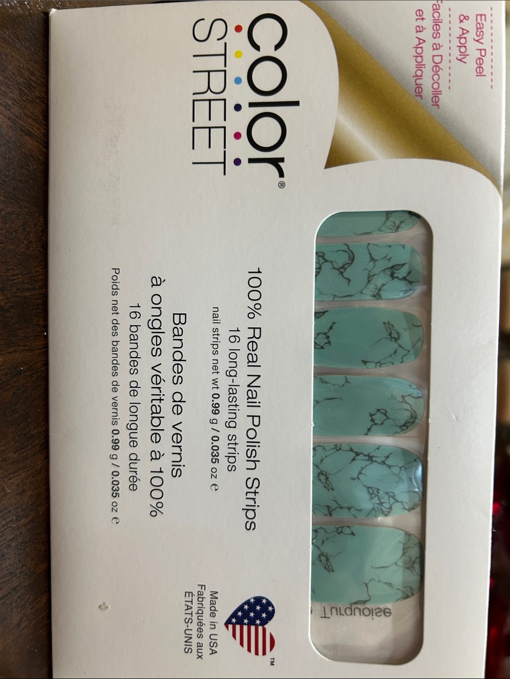 Color Street Mojave Turquoise - Marble Nail Wraps